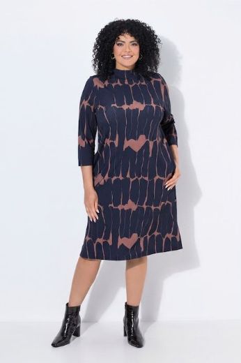 Plus size veliki brojevi Haljna midi 3/4 rukava za punije