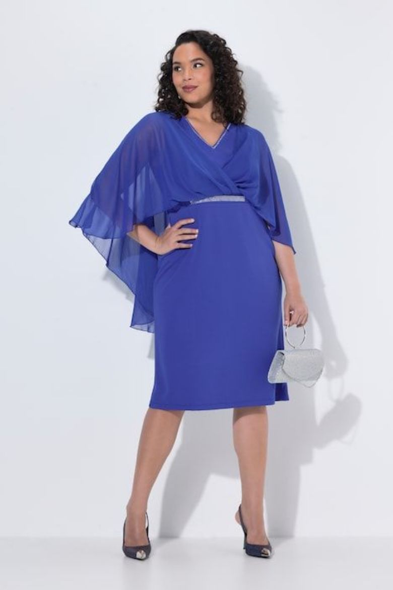 Plus size veliki brojevi Haljina svečana 3/4 rukava za punije