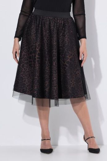 Plus size veliki brojevi Suknja midi leopard uzorka za punije