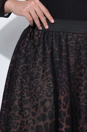 Plus size veliki brojevi Suknja midi leopard uzorka za punije