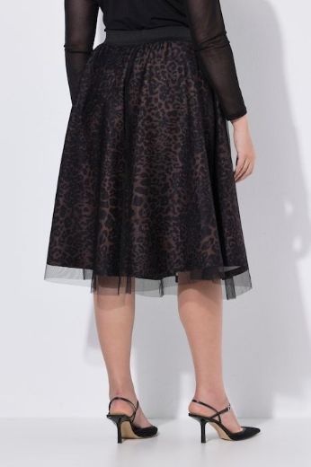 Plus size veliki brojevi Suknja midi leopard uzorka za punije