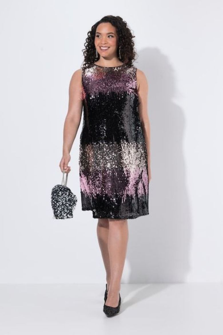 Plus size veliki brojevi Haljina midi bez rukava za punije