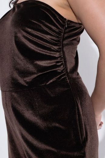 Plus size veliki brojevi Kombinezon svečani na jedno rame za punije