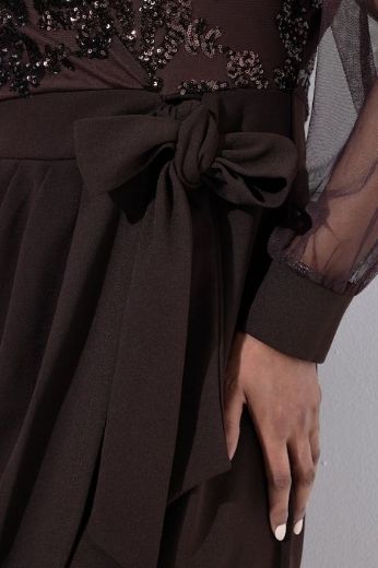 Plus size veliki brojevi Haljina svečana dugih rukava za punije