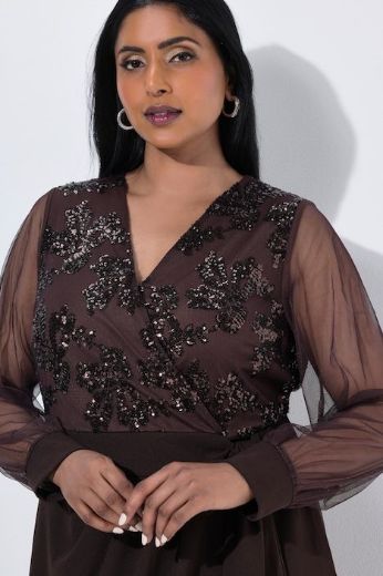 Plus size veliki brojevi Haljina svečana dugih rukava za punije