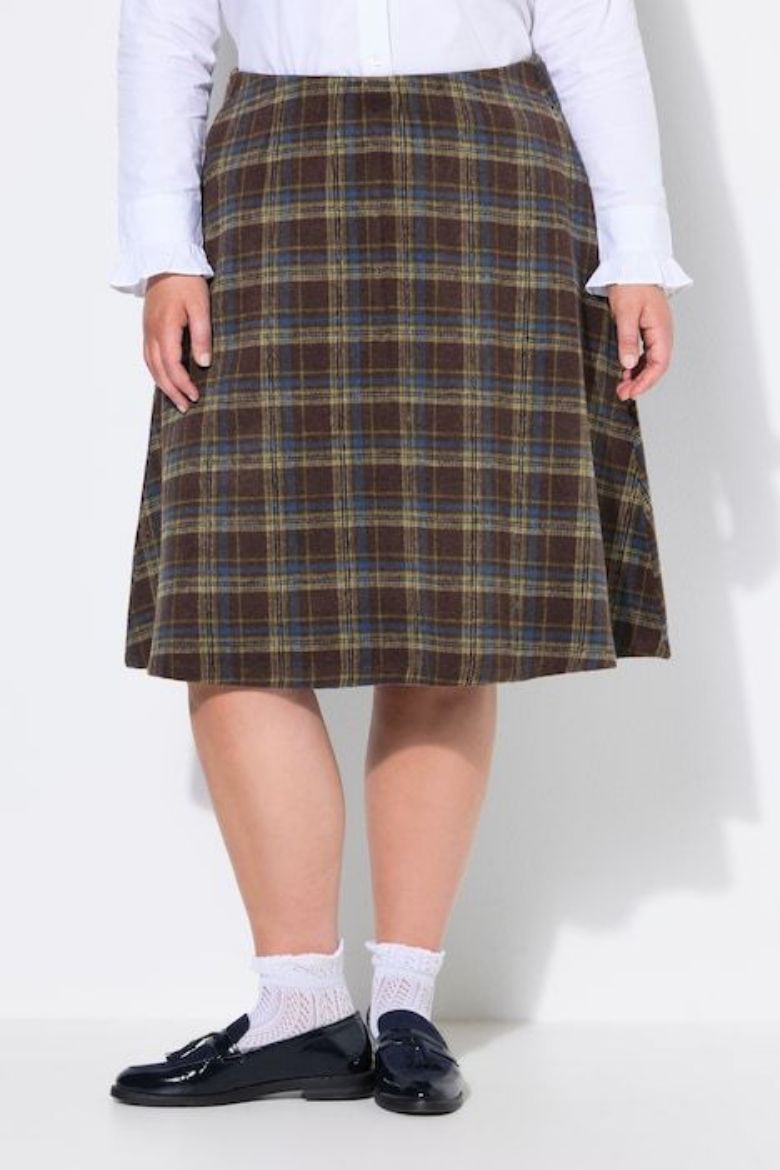 Plus size veliki brojevi Suknja midi A kroja za punije