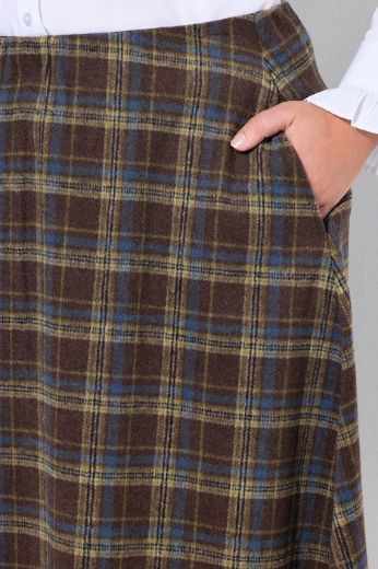 Plus size veliki brojevi Suknja midi A kroja za punije