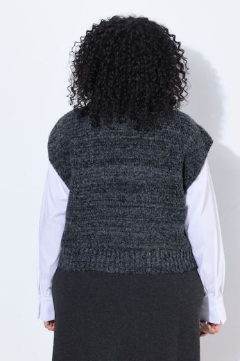Plus size veliki brojevi Prsluk vuneni povišenog ovratnika za punije