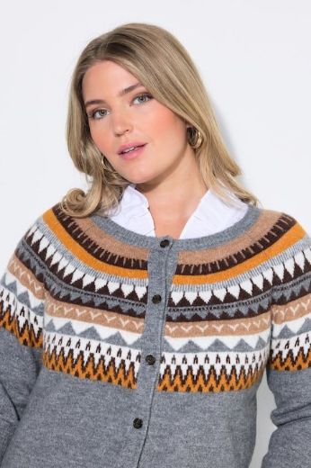 Plus size veliki brojevi Kardigan na kopčanje za punije
