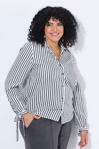 Plus size veliki brojevi Košulja dugih rukava na pruge za punije