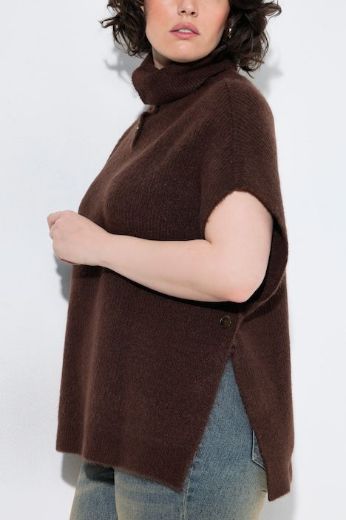 Plus size veliki brojevi Pulover bez rukava povišenog ovratnika za punije