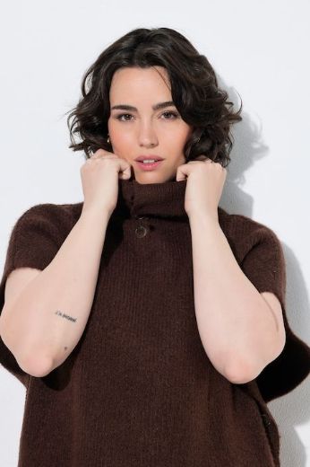 Plus size veliki brojevi Pulover bez rukava povišenog ovratnika za punije