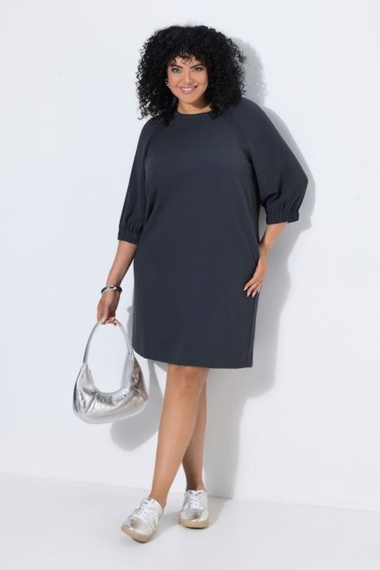 Plus size veliki brojevi Haljina midi 3/4 rukava za punije