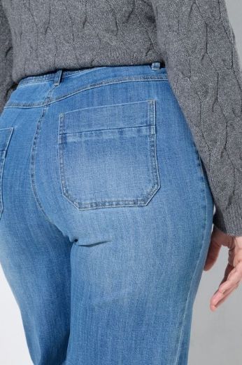 Plus size veliki brojevi Traperice širokih nogavica za punije