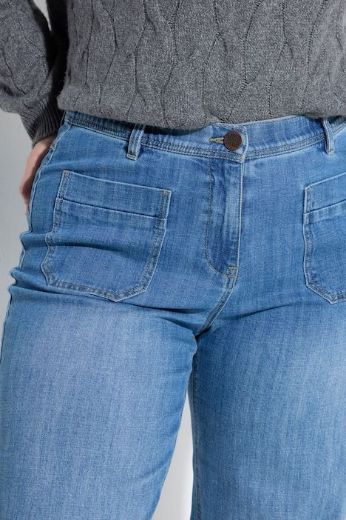 Plus size veliki brojevi Traperice širokih nogavica za punije