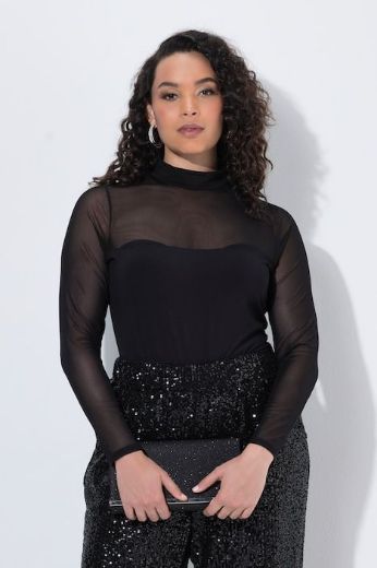 Plus size veliki brojevi Bodi mrežasti dugih rukava za punije