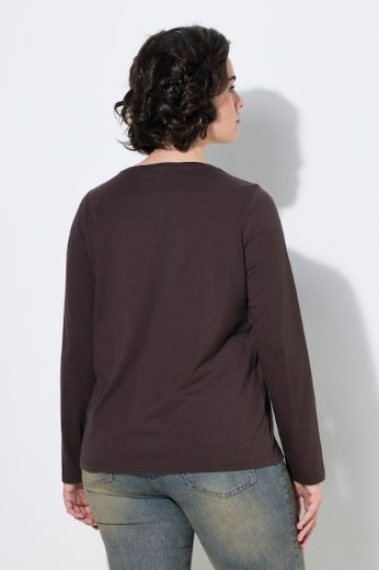 Plus size veliki brojevi Majica dugih rukava V ovratnika za punije