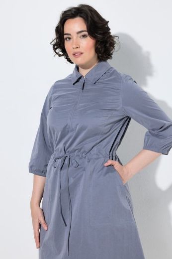 Plus size veliki brojevi Haljina 3/4 rukava s polu patentnim zatvarečem za punije