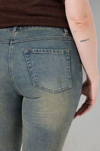Plus size veliki brojevi Traperice uskih nogavica za punije
