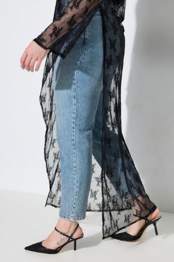 Plus size veliki brojevi Haljina maxi od prozirne čipke za punije