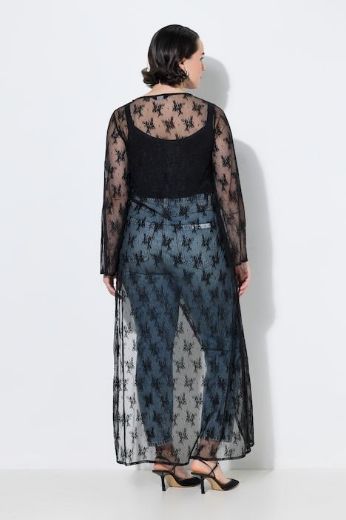 Plus size veliki brojevi Haljina maxi od prozirne čipke za punije