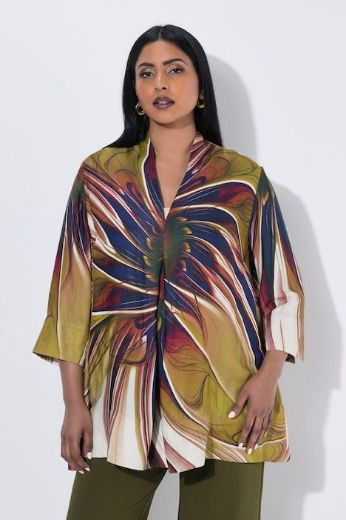 Plus size veliki brojevi Bluza 3/4 rukava A kroja za punije