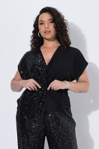 Plus size veliki brojevi Bluza svečana kratkih rukava za punije