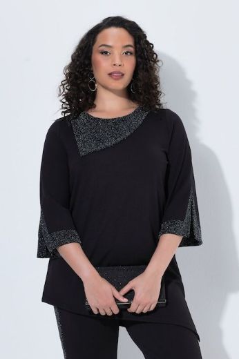 Plus size veliki brojevi Bluza 3/4 rukava asimetričnog kroja za punije