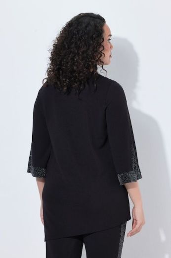 Plus size veliki brojevi Bluza 3/4 rukava asimetričnog kroja za punije