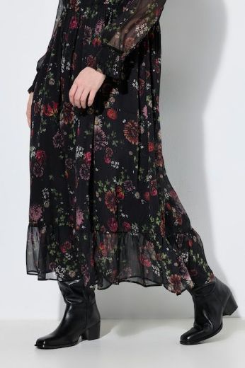 Plus size veliki brojevi Haljina maxi dugih rukava za punije