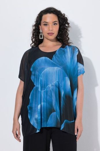Plus size veliki brojevi Bluza kratkih rukava okruglog ovratnika za punije