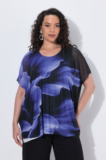 Plus size veliki brojevi Bluza kratkih rukava okruglog ovratnika za punije