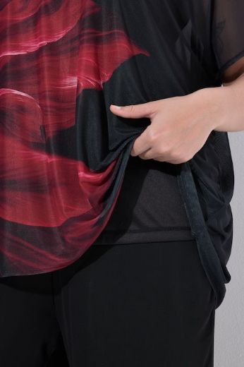 Plus size veliki brojevi Bluza kratkih rukava okruglog ovratnika za punije