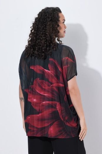 Plus size veliki brojevi Bluza kratkih rukava okruglog ovratnika za punije