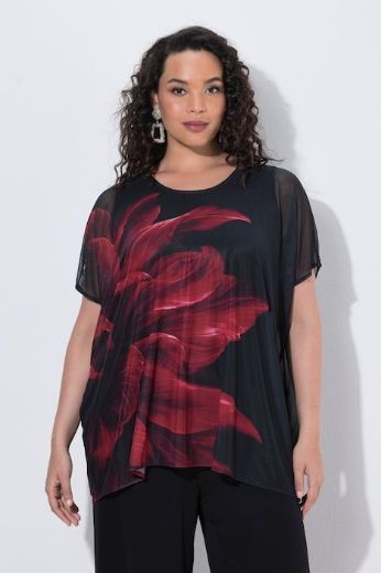 Plus size veliki brojevi Bluza kratkih rukava okruglog ovratnika za punije