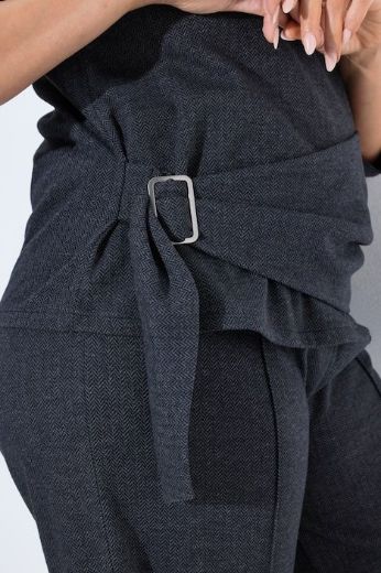 Plus size veliki brojevi Majica 3/4 rukava s dodatkom remena za punije