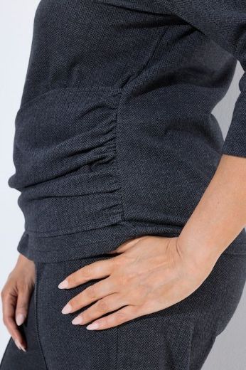 Plus size veliki brojevi Majica 3/4 rukava s dodatkom remena za punije