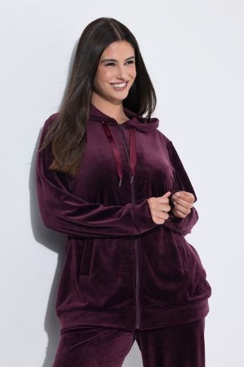 Plus size veliki brojevi Majica dugih rukava s patentnim zatvaračem i kapuljačom za punije
