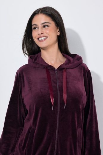 Plus size veliki brojevi Majica dugih rukava s patentnim zatvaračem i kapuljačom za punije