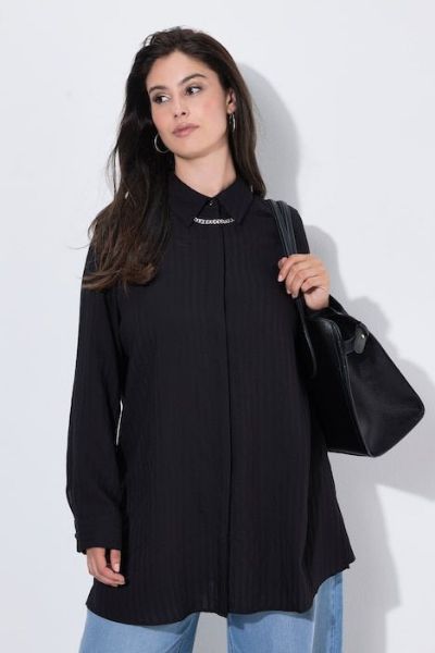Veliki brojevi Bluza dugih rukava dužeg A kroja moda za punije