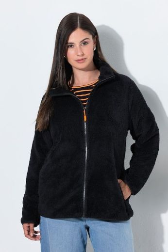 Plus size veliki brojevi Jakna od teddy flisa s patentnim zatvaračem za punije