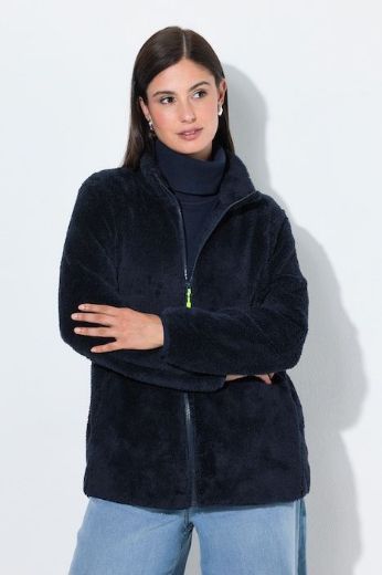 Plus size veliki brojevi Jakna od teddy flisa s patentnim zatvaračem za punije