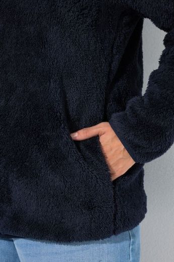 Plus size veliki brojevi Jakna od teddy flisa s patentnim zatvaračem za punije