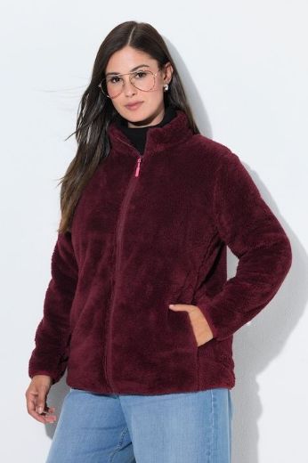 Plus size veliki brojevi Jakna od teddy flisa s patentnim zatvaračem za punije