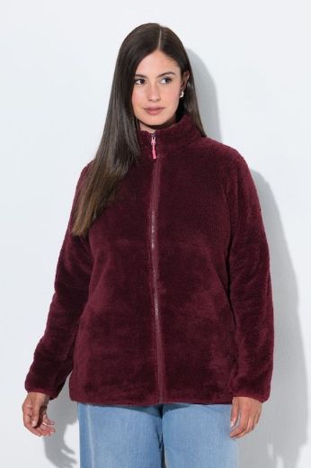Plus size veliki brojevi Jakna od teddy flisa s patentnim zatvaračem za punije