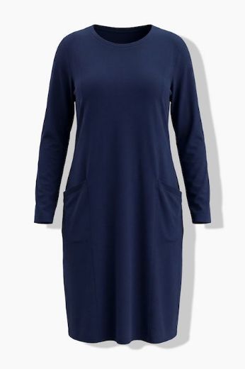 Plus size veliki brojevi Spavaćica dugih rukava s džepovima za punije