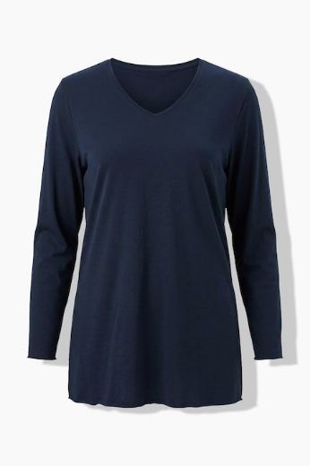 Plus size veliki brojevi Majica dugih rukava V ovratnika za punije