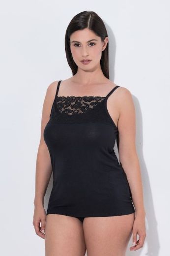 Plus size veliki brojevi Potkošulja uskih naramenica s dodatkom čipke za punije