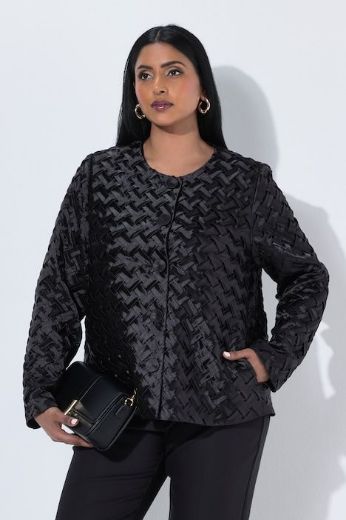 Plus size veliki brojevi Jakna lagana satenska na kopčanje za punije