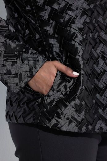 Plus size veliki brojevi Jakna lagana satenska na kopčanje za punije